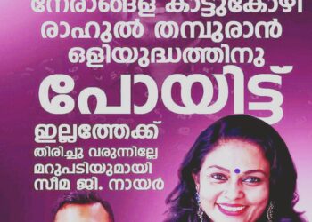 “പീഡിപ്പിച്ചില്ലല്ലോ, പ്രതിഫലം പരസ്യമാക്കാൻ പറ്റില്ലല്ലോ”; രാഹുൽ മാങ്കൂട്ടത്തിൽ വിഷയത്തിൽ വിമർശകർക്ക് തിരിച്ചടി നൽകി സീമ ജി നായർ