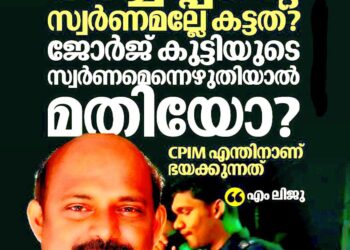 ‘അയ്യപ്പന്റെ സ്വർണ്ണമല്ലേ കട്ടത്, പിന്നെ ജോർജ്ജുകുട്ടിയുടേതെന്ന് എഴുതണോ?’; പാരഡി വിവാദത്തിൽ സി.പി.എമ്മിനെ പരിഹസിച്ച് എം. ലിജു