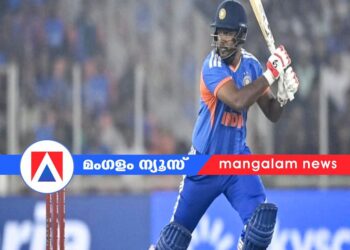 സഞ്ജു ‘ഡാ’!!! ആഞ്ഞടിച്ച ഒറ്റ സിക്സർ, തകർന്നു വീണത് രണ്ട് റെക്കോർഡുകൾ; ടി20യിൽ ചരിത്രം കുറിച്ച് മലയാളി താരം