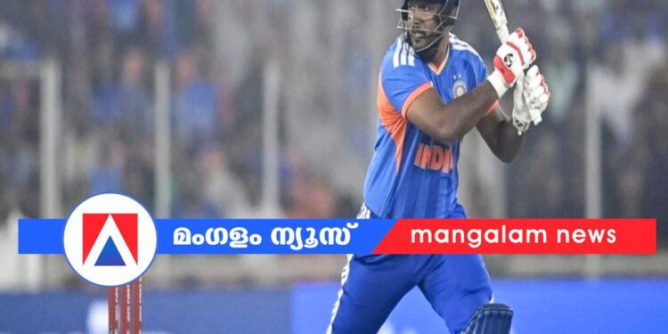 സഞ്ജു ‘ഡാ’!!! ആഞ്ഞടിച്ച ഒറ്റ സിക്സർ, തകർന്നു വീണത് രണ്ട് റെക്കോർഡുകൾ; ടി20യിൽ ചരിത്രം കുറിച്ച് മലയാളി താരം