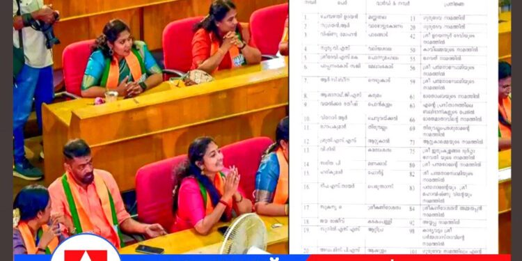 കാവിലമ്മയുടെയും ബലിദാനികളുടെയും പേരിൽ സത്യപ്രതിജ്ഞ; തിരുവനന്തപുരം കോർപ്പറേഷനിലെ ചട്ടലംഘനത്തിൽ പരാതിയുമായി സിപിഎം