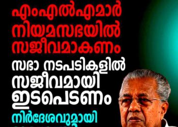 എംഎൽഎമാർ സഭയിൽ സജീവമാകണം, മണ്ഡലത്തിൽ ആര് മത്സരിക്കുമെന്ന് ഇപ്പോൾ നോക്കേണ്ട’; മുഖ്യമന്ത്രി