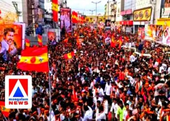 ​സേലത്ത് വിജയ്‌യുടെ ടിവികെ റാലിക്കിടെ യുവാവ് കുഴഞ്ഞുവീണു മരിച്ചു; ഒരാൾ വിഷം കഴിച്ച് ആത്മഹത്യ ചെയ്തു