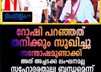 റോഷി പറഞ്ഞത് സുഖിച്ചു, സന്തോഷം’; പാലാ സ്ഥാനാർത്ഥിത്വത്തിൽ പ്രതികരിച്ച് ജോസ് കെ മാണി