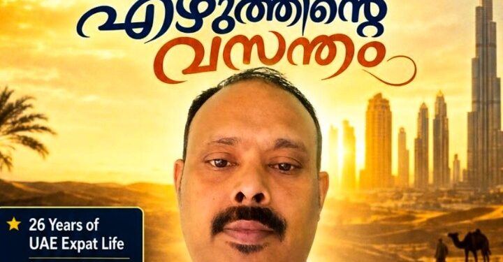 മരുഭൂമിയിലെ തിരക്കുകൾക്കിടയിലും പാട്ടെഴുത്തിന്റെ വസന്തം; അക്ബർ താന്ന്യം പ്രവാസികളുടെ പ്രിയപ്പെട്ട ഗാനരചയിതാവാകുന്നു